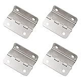 4 stücke Schrank Tür Scharnier Gepäck Schmuck Holz Boxen Vintage Scharniere Home Möbel Dekoration mit 4 Loch (Color : Silver)