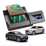 Upgrade 15W Fast Qi Kabelloses Ladegerät Auto für Mercedes-Benz C-Class GLC 2020 2019 2018 2017 2016 Center Console-Zubehörfeld, mit QC3.0 USB und 18W PD für iPhone 13 / 13mini / 13 Pro / 13 Pro Max