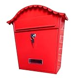 STBAAS Garten Briefkasten mit Schloss Outdoor Mailbox Kreative Briefkasten Dekoration Suggestion Box Briefk