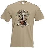 Drummer T-Shirt Musical Tree Drum Kit Percussionist in Gr. S, hellb