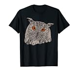 Eulen Vogelmotiv Tiermotiv Damen Vogel Tier mit Eulenmotiv T-S