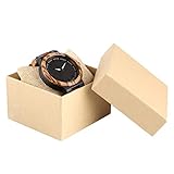 OIFMKC Holzuhr Holzuhr Herrenuhren Quarzuhr Holzarmband Armband Casual Minimalist Natur Holz Herrenuhr,A mit Box