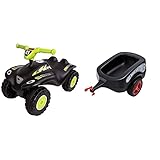 Big-Bobby-Quad-Racing - Kinderfahrzeug mit Geheimfach und Kniemulde, 27 cm Sitzhöhe, ab 3 Jahr & 800056274 Big - Fulda-Bobby-Car Trailer - Bobby-Car Anhänger für drinnen und draußen, ab 1 J