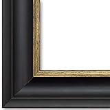 Bilderrahmen Schwarz Gold 40x80 - 40 x 80 cm - Antik, Barock, Shabby, Vintage - Alle Größen - handgefertigter Holz Fotorahmen Posterrahmen Urkundenrahmen - WRP - Tirli 4,9