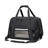 Katzen Transportbox, Tragbare Transport-pet-Tasche Katze Rucksack Welpenträger Mit Verriegelungssicherheit Reißverschlüsse Tragbar Atmungsaktiv Faltbar Für Haustier Hund Katze Schw