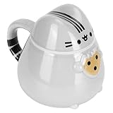 OKAT Milchbecher, bequemer Katzenmuster-Wasserbecher für Milchkaffee Tee für Zuhause/Schule für Trinkwasser für Bü