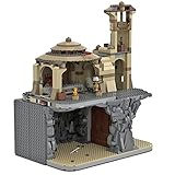 WWEI Technik Star Wars War Szene Bausteine, MOC-54526, 1581 Teile Modular Haus Klemmbausteine Kompatibel mit Lego 9516 Star Wars Jabb