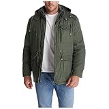 Lomelomme Übergangsjacke Herren Warm Gefüttert Jacke Winter Herbstjacke Cargo Winterparka Militär Jacke mit Kapuze Baumwolle Army Feldjacke Outdoorjacke Fliegerjacke Stehkragen Windbreaker fur M