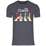 wowshirt Herren T-Shirt Clown Zebrastreifen Parodie Witz Karneval, Größe:M, Farbe:Dark Grey (Solid)