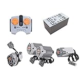 ITOP Power Functions Motor Set, 6Pcs APP Dual Remote Control Upgrade Kit Compatible with Lego T