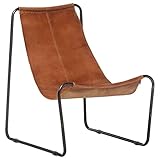 Tidyard Relaxstuhl lesesessel Lounge Relaxsessel Lehnstuhl Polsterstuhl Loungesessel Wohnzimmerstuhl Stuhl Sessel Vintage-Stil Echtleder B