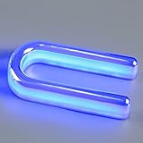 16-Zoll-LED mit Hintergrund beleuchtung aus Edelstahl, schwimmende Adress nummer 0-9 Buchstabe A ~ Z, moderner Silber-Look, beleuchtete Hausnummern, b