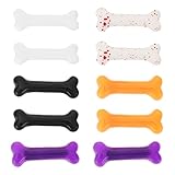 Minkissy 10Pcs Halloween Hund Knochen Haar Clips Künstliche Hund Knochen Haarnadeln Alligator Barrettes Weihnachten Haar Zubehör für Kinder Mädchen Assorted Farb