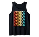 Herren Daddy Shirt Neuer Papa Geburt Vater Retro Vatertag Geschenke Tank Top