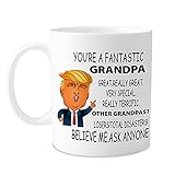 Lustige Kaffeetasse für Opa – You're A Fantastic Grandpa, beste Vatertagsgeschenke für Opa, Geburtstagsgeschenk für Opa, Weihnachtsgeschenk für Opa, weiß 325 ml T