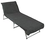 ZOLLNER Schonbezug Gartenliege, Baumwolle, 75x210 cm, grau (weitere verfügbar)