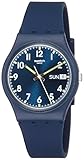 Swatch Unisex Analog Quarz Uhr mit Silikon Armband GN718