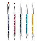 5 Stücke Nagel Kunst Punktierung Stifte Kit Enthalten, Nail Art Dotting Pen Tools, UV Gel und Acrylfingernägel Nailart Maniküre Nagelzubehör für DIY Nail Art Desig