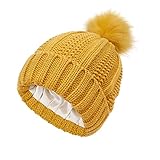 Beanie Mütze Damen Winter Schwarz Rosa Strick Beige Rot Grau Baumwolle Herbst Knit Hut Cuffed Feinstrick Hat Warme Wintermützen Strick Laufmütze Geschenke für Damen Winterhüte Sportmütze Strickmü