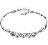 gudeke Fashion Einfache Frauen Silber Lucky Bell Fußkettchen Armband Barefoot Beach Fuß Schmuck