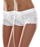 Merry Style Damen Boxershorts MSGAB52 (Weiß (2Pack), 38 (Herstellergröße: M))