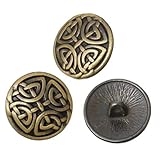 Handarbeit-Lieblingsladen 10 Stück Metallknöpfe Ösenknöpfe mit Keltik-Muster antikbronze Bronze Ø 17