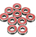 High-Speed-Kugellager 10Pcs Skate Scooter No Noise Öl geschmierte Glatte Skate Scooter Bearing Longboard Geschwindigkeit Inline-Skate Radlager Für Skateboard (Color : Red)