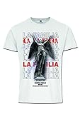 LA FAMILIA VIDA LOCA Herren T-Shirt, Siempre Fidelis Engel, in der Farbe schwarz oder weiß Größe S-5XL (Weiß, 3XL)
