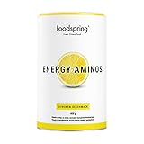 foodspring, Energy Aminos, Zitrone, 400g, Pre-Workout-Booster mit Vitamin C, B3, B12, Koffein, Piperin und veganen BC