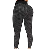 Damen Hohe Taille Sport Leggins Gym Yogahose Push Up Sporthose Anti Cellulite Sportleggins Jogginghose Komp