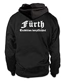 shirtloge - FÜRTH - Tradition verpflichtet - Fussball Fan Kapuzenpullover Hoodie - Größe XXL