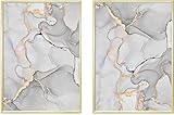 TBDY Wandkunst Grau Marmor Leinwand Poster und Drucke Malerei Bilder Für Wohnzimmer Moderne Dekoration-ungerahmt (30 * 50 * 2)