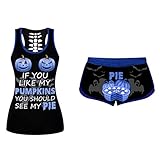 2 in 1 Damen blusenshirt Top und Shorts Sommer T-Shirt,bauchfrei Shirtkleid online Pullover Röcke Sets,Metallica Body Chiffon Flanell Trainingsanzüge(Blau,M)