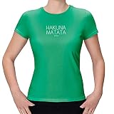 T-Shirt Hakuna Matata Bitch König der Löwen Timon Pumba Circle 15 Farben XS-3XL of Life Elton John Afrika Hakuna Matata nutze den Tag, Farbe:grün/Kelly Green - Logo Weiss, Größe:L