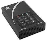 Apricorn Aegis Padlock 18 TB FIPS 140-2 validierte 256-Bit verschlüsselte Festplatte (ADT-3PL256F-18TB), Vorhängeschloss DT