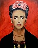 NaiveSun Farbe nach Zahlen für Erwachsene Kinder - FRIDA KAHLO Self Portrait - DIY Digital Malerei nach Zahlen Kits auf Leinw