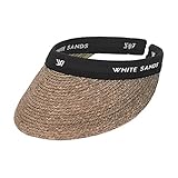 WHITE SANDS MOJA Lazare Sonnenblende aus Baststroh, patentiertes abnehmbares Kopfband - B