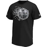 Fanatics NFL Logo Shatter T-Shirt Edmonton Oilers Black/Silver (XL)