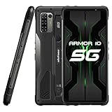 5G Outdoor Smartphone ohne Vertrag Ulefone Armor 10 【2021】, 8GB RAM 128 GB ROM 2TB Externe SD, 64MP Quad AI-Kamera, Android 10 IP68 Robust Handy, 6,67 '' FHD +, Kabelloses Aufladen NFC HiFi DUAL-SIM