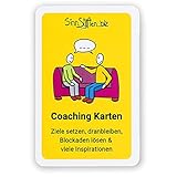 Coaching Karten Set - Ziele setzen, dranbleiben, Blockaden lösen & viele Inspirationen | 32 selbst gezeichnete Karten | Achtsamkeit und Motivationsk