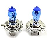 2x Super Weiß H4 H.O.D. 60/55W 12V P43t Original Jurmann Trade Xenon Look 6000K Halogen Ersatz PKW Lamp