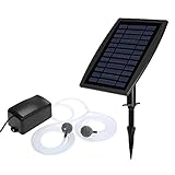 Ritioner Solar Teichbelüfter Professional Sauerstoffpumpe Oxygenator Aquarium Sauerstoff-Belüfter Gartenteich Belüftung Sauerstoffpumpe Teich Luftpumpe Teichpump