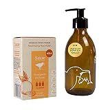Sause Starter-Set nachhaltige Flüssigseife in Pulverform | Made in Germany | Orange Mandarine, 600 ml inkl. Mehrwegseifensp