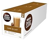 NESCAFÉ Dolce Gusto Café au Lait, XXL-Vorratsbox, 90 Kaffeekapseln, ausgewählte Robusta Bohnen, leichter Kaffeegenuss mit Cremigem Milchschaum, 3er Pack (3 x 30 Kapseln)