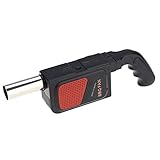 MOUMOUTEN Handheld Elektrischer Grillventilator, Tragbarer Manuell Betriebener Ventilator Feuerstarter Edelstahl mit Batterien für Holzkohlegrill BBQ