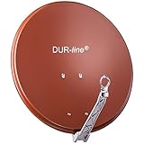 DUR-line Select 60cm x 65cm Alu Satelliten-Schüssel Rot [ Test SEHR GUT *] Aluminium Sat-Spieg