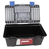 DAUERHAFT Mit seitlichen Öffnungen Kunststoff-Werkzeugkasten Komfortable Griff-Aufbewahrungsfächer Cantilever-Kollisionsschutz zur Aufbewahrung von Medikamenten, Werkzeugen und Medikamenten-T