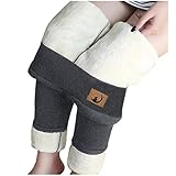 BuyO Damen Super Dicke Thermo Leggings Extra Dicke Lamm Kaschmir Leggings Damenhose Winter Plus Samtdicke Hose Hoher Taille Warme Thermo Leggings Verdicken mit Plüsch Gefüttert Slim Baumw