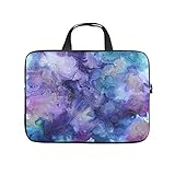 Aquarell Kunstwerk Fleck abstrakt Laptoptasche Mode Laptop Aktentasche Kratzfest Notebooktasche für Uni Arbeit Business Geschenke White 10 Z