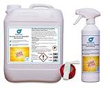 KaiserRein Profi Glasreiniger mit Lotuseffekt Spray 0,5 L Leerflasche + 5 L Kanister & Hahn Fensterreiniger gebrauchsfertig